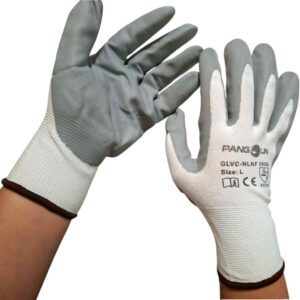 ถุงมือไนลอน100%เคลือบโฟมไนไตร Nitrile Foam Palm Coated