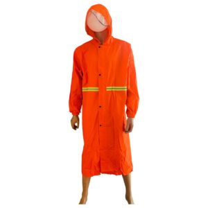 ชุดคลุมกันฝน (สีส้มสด) | Reflective Safety Raincoat