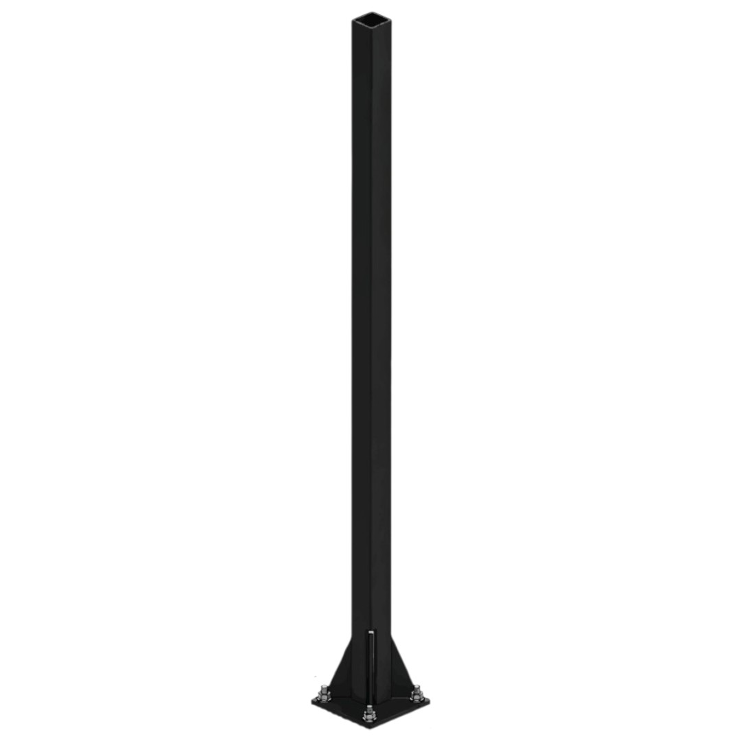 เสาเหล็กกล่องสี่เหลี่ยมสีดำ (TPB05) | Traffic Posts Black