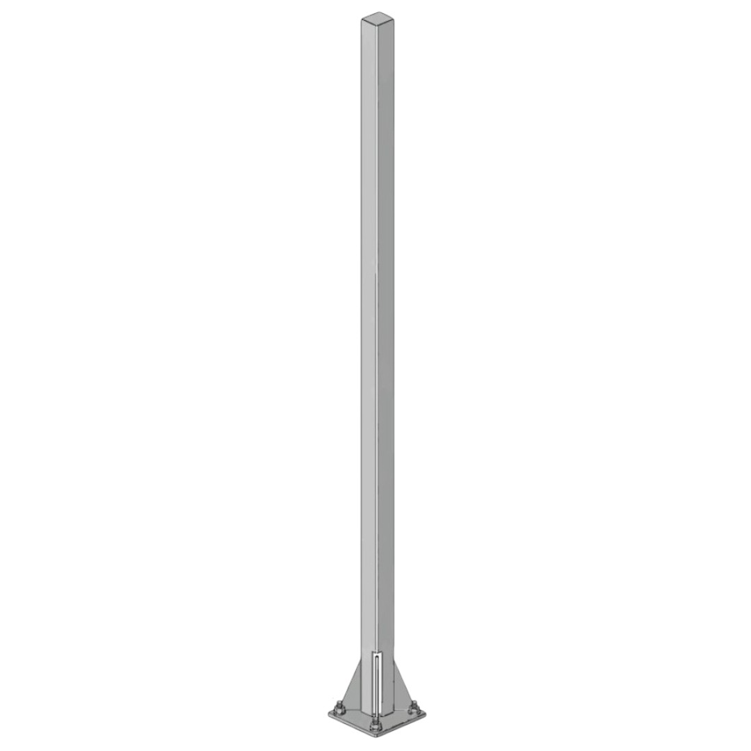 เสาเหล็กกล่องสี่เหลี่ยมสีบรอนซ์ (TPB06) | Traffic Posts Bornze