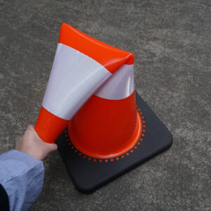 Alternative view of กรวยจราจรPVC มีฐานยางเพิ่มน้ำหนัก