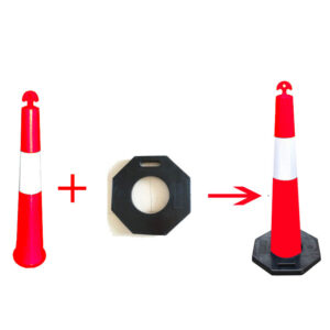 Alternative view of เสาหลักจราจรPE มีฐานเพิ่มน้ำหนัก