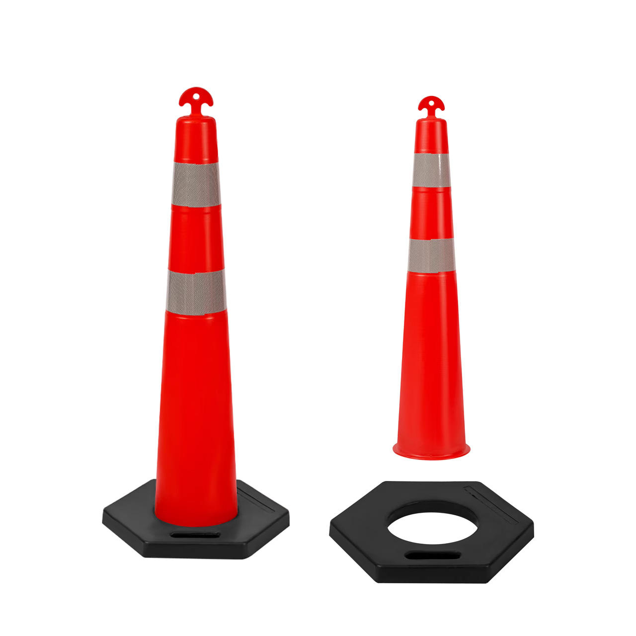 เสาหลักจราจรPE มีฐานเพิ่มน้ำหนัก