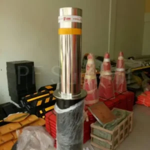 เสาสแตนเลสชนิดหัวกลมไม่มีขอบ 3"x90-120 Cm. ชนิดฝังดิน