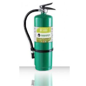 ถังดับเพลิงสีเขียว มือจับสเตนเลส (FIREMAN Clean agent fire extinguisher) รุ่น BF2000XTRA น้ำยานำเข้าจาก USA เหมาะสำหรับดับเพลิงประเภท A, B, C เน้นความสะอาด ไม่ทิ้งคราบสกปรกหลังการฉีดใช้งาน ถังดับเพลิงมีขนาด 2.2 ปอนด์, 5 ปอนด์, 10 ปอนด์, 15 ปอนด์ ถังแบบรถเข็น 50 ปอนด์ รับประกันคุณภาพ 1 ปี