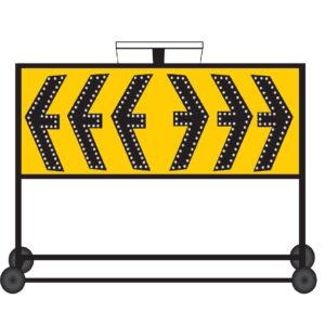 ป้ายไฟลูกศร 2 ด้าน Solar Cell เคลื่อนย้ายได้