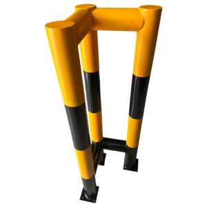 ราวเหล็กกันชน 80x80x100cm. เหลือง-ดำ (ทรงฉาก)