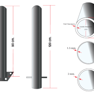 เสาสแตนเลส-หัวมน