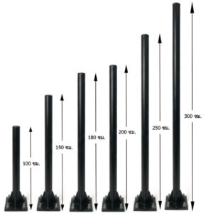 Alternative view of เสาเหล็กกลมสีดำ (TPB-03) | Traffic Posts Black