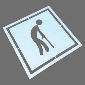 บล็อกทาสีพื้น สัญลักษณ์คนชรา Floor marking stencil
