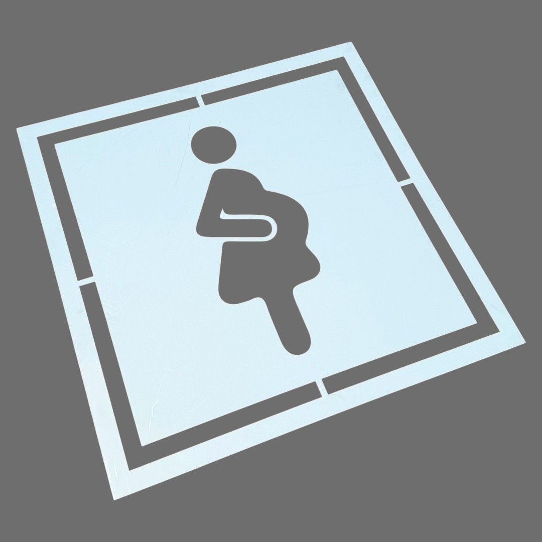 บล็อกทาสีพื้น สัญลักษณ์สตรีมีครรภ์ Floor marking stencil