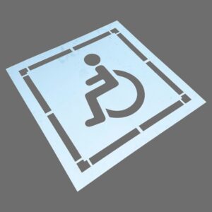 บล็อกทาสีพื้น สัญลักษณ์คนพิการ Floor marking stencil