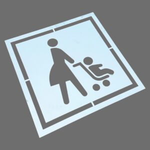 บล็อกทาสีพื้น สัญลักษณ์ม่และเด็ก Floor marking stencil