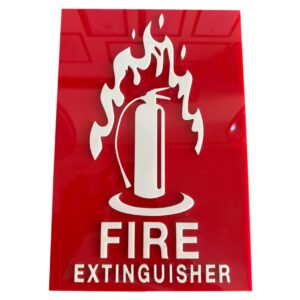 ป้ายอะคริลิค จุดวางถังดับเพลิง Fire Extinguisher Acrylic