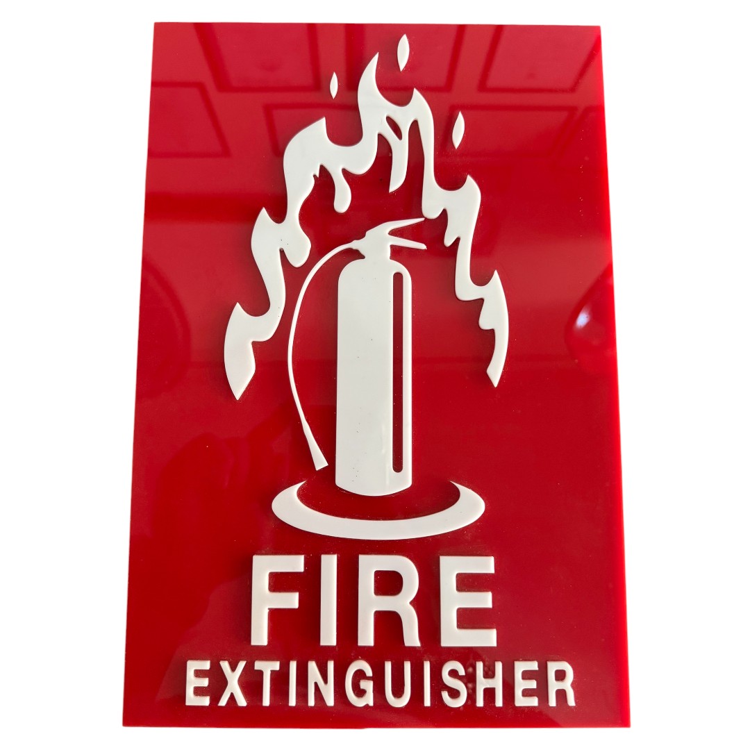 ป้ายอะคริลิค จุดวางถังดับเพลิง Fire Extinguisher Acrylic