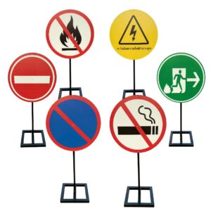 ป้ายตั้งพื้น สูง 150 cm. (ทรงกลม) | Warning Floor Sign