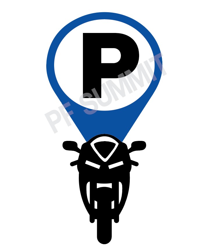 ป้ายสวมกรวย ที่จอดรถบิ๊กไบค์ | Big Bike Cone Top Sign