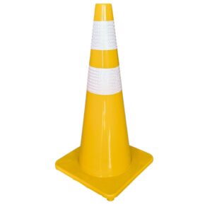 กรวยจราจร สีเหลือง PVC | Traffic Cone Yellow (PVC)