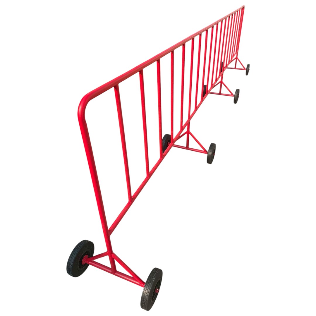 แผงกั้นเหล็ก 5เมตร 8ล้อ | HeavyDuty 8Wheel Steel Traffic Barrier