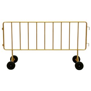 แผงกั้นเหล็กมีล้อแบบมีหูเกี่ยว | Crowd Control Barricade with Wheels