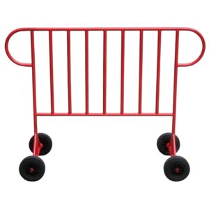 แผงกั้นหูช้างซี่กลาง สีแดง มีล้อ | Customer Parking Only (Red2)
