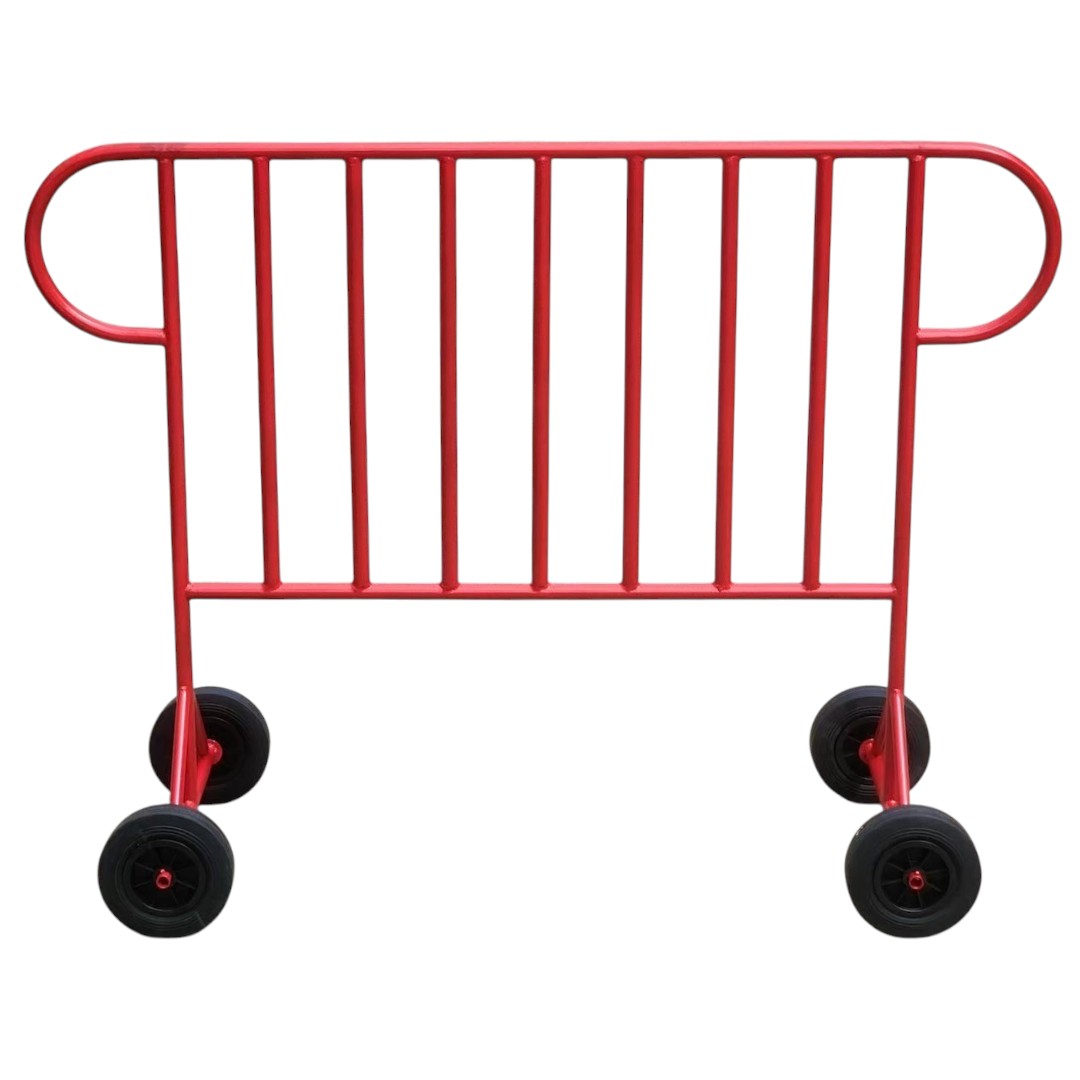 แผงกั้นหูช้างซี่กลาง สีแดง มีล้อ | Customer Parking Only (Red2)