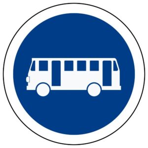 ป้ายช่องเดินรถประจำทาง [บ.49] | Buses Only Sign