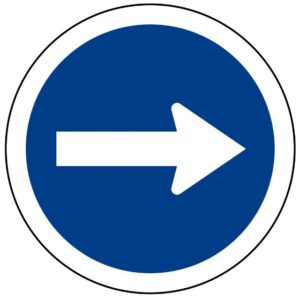 ป้ายรถเดินทางเดียวไปทางขวา [บ.39] | Turn Right Sign