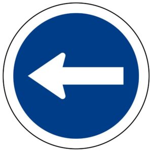ป้ายรถเดินทางเดียวไปทางซ้าย [บ.38] | Turn left Sign