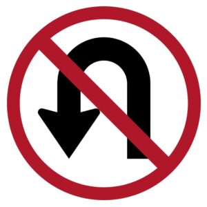 ป้ายห้ามกลับรถ [บ.7] | No left U-turn sign