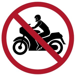 ป้ายห้ามรถจักรยานยนต์ [บ-16] | No motorcycles Sign