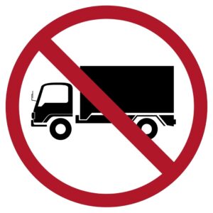 ป้ายห้ามรถบรรทุก [บ.15] | No trucks sign