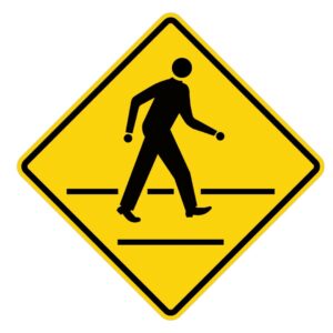 ป้ายเตือนคนข้ามถนน [ต.56] | Pedestrian crossing ahead sign