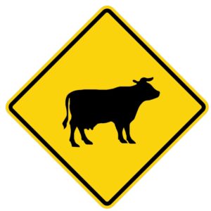 ป้ายเตือนระวังสัตว์ [ต.58] | Animals ahead sign
