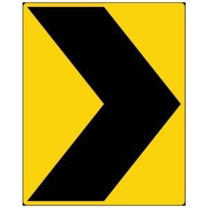ป้ายเตือนแนวทางโค้ง [ต.63] | Chevron alignment sign