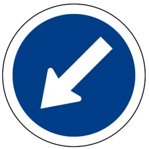 ป้ายให้ชิดซ้าย [บ.40] | Keep left Sign