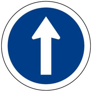 ป้ายให้เดินรถทางเดียว [บ.37] | Proceed Straight Sign