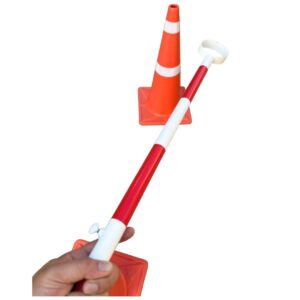 Alternative view of ท่อกั้นกรวยจราจรเหล็ก ปรับยืด-หดได้ | Retractable Steel Cone Bar