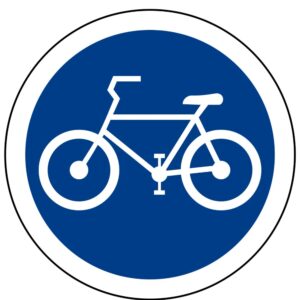 ป้ายช่องเดินรถจักรยาน [บ.52] | Cyclists only Sign