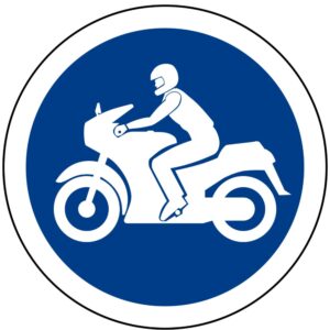 ป้ายช่องเดินรถจักรยานยนต์ [บ.51] | Motorcycles only Sign