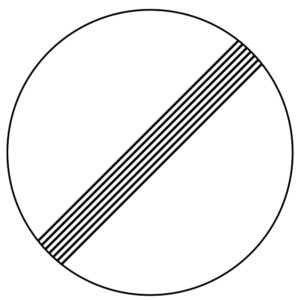 ป้ายสุดเขตบังคับ [บ.55] | End of previous restriction Sign