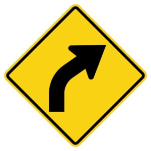 ป้ายเตือนทางโค้งขวา [ต.2] | Curve to the Right sign