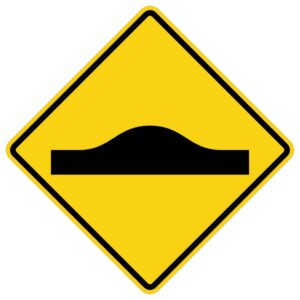 ป้ายเตือนรถกระโดด [ต.35] | Speed hump sign.