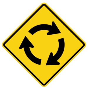 ป้ายเตือนวงเวียนข้างหน้า [ต.21] | Roundabout ahead sign