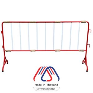 แผงกั้นจราจร 2 เมตร (ฐานยางรอง) | Steel Traffic Barrier 2M.