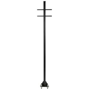 เสาเหล็กกลม ฐานเพลท พร้อมแผ่นรับป้าย (SPP-07) | Sign Post Plate