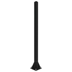 เสาเหล็กกล่องสี่เหลี่ยมสีดำ (TPB05) | Traffic Posts Black